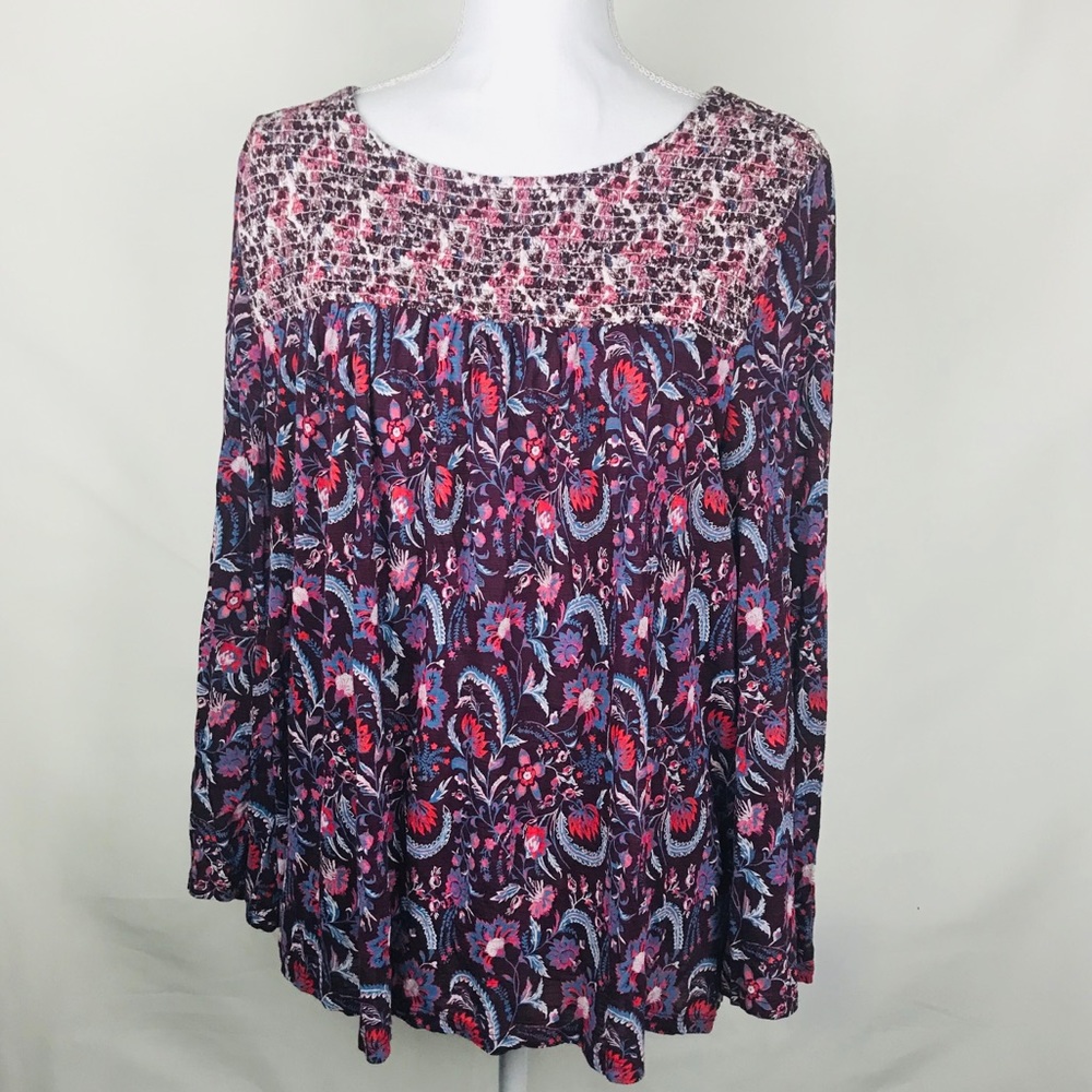 Lucky Brand Boho Peasant Blouse